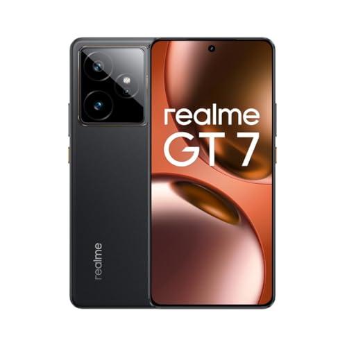 realme GT7, 5G, Smartphone, 12+512GB, Batteria 7000mAh, 120W charge, Processore Dimensity 9400e, Fotocamera IMX906 50MP, Display Pro-Esports da 6000 nit 120Hz, IP69, Nero, Esclusiva Amazon