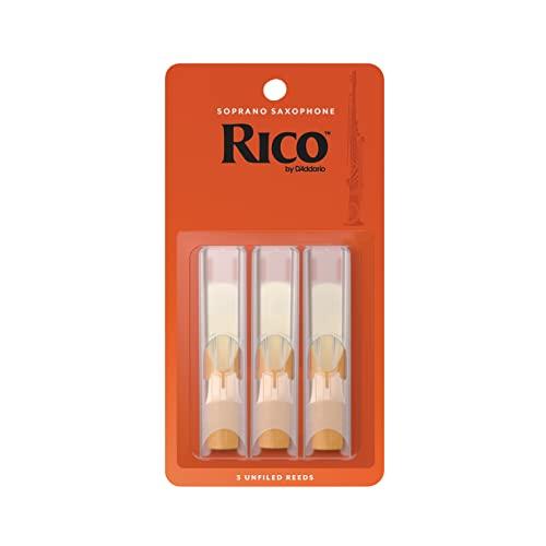 D'Addario RIA0325 Confezione da 3 ance Rico per sassofono soprano, durezza 2,5