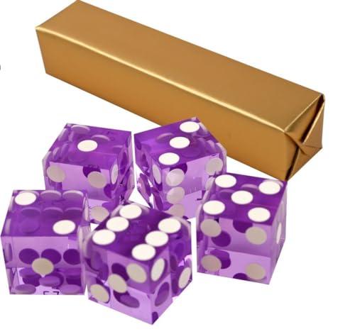 POKER CHIP SHOP 5 x Perfect 19MM Precision Casino Dice/Craps (rosa)