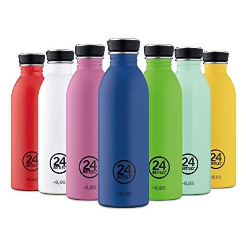 24BOTTLES Urban Bottle - Borraccia 500 ml Acciaio Inox, Bottiglia con Tappo 100% Ermetico Ultraleggera, Borraccia Palestra senza BPA, Borracce Ecologiche Design Italiano [NON Termica], Candy Pink