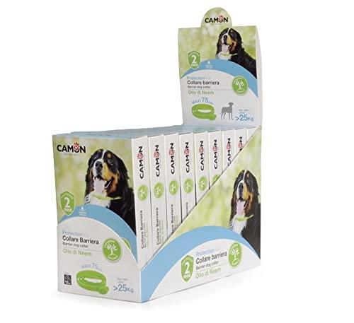 Camon Collare Barriera all'Olio di Neem 3 Confezioni, Allontana Insetti e Parasiti Protezione Stagione Completa - Taglia Grande