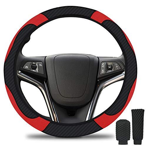 URAQT Coprivolanti per Auto, Coprivolante Universale 36-38 cm, Coprivolante Auto con Bling Bling Scintillante Strass per la Maggior Parte delle Automobili (Bianco)