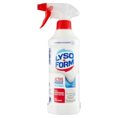 Lysoform Active Mousse Ocean, Detergente Bagno, Azione Anticalcare, Igienizzante Bagno Contro Germi e Batteri, Funziona Anche Sottosopra, Formula a Schiuma Compatta, Formato 435 ml
