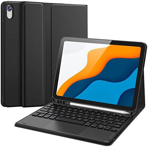 Earto Tastiera iPad 10 Generazione 10.9'' 2022, Cover con Tastiera iPad 10 Generazione, 2 Canali BT, Italiano ‎QWERTY Staccabile Tastiera con Touchpad per iPad 10a Generazione 10.9'', Nero