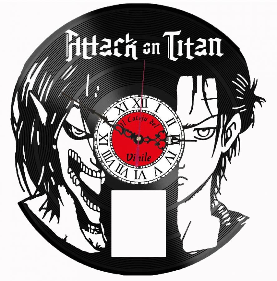 Orologio da parete in vinile Anime A.O.T