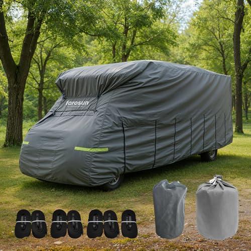 Farosun Telo protettivo a 4 strati per camper, resistente alle intemperie e traspirante, resistente ai raggi UV, resistente agli strappi e alle intemperie, per inverno ed estate, 700 x 235 x 270 cm