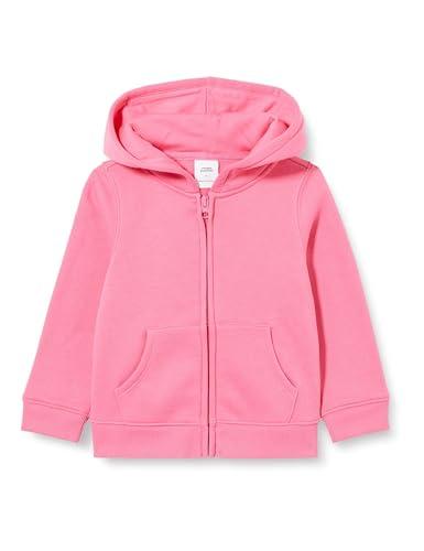 Amazon Essentials Felpe con Cappuccio Foderate in Pile con Cerniera Bambine e Ragazze, Rosa Brillante, 6-7 Anni