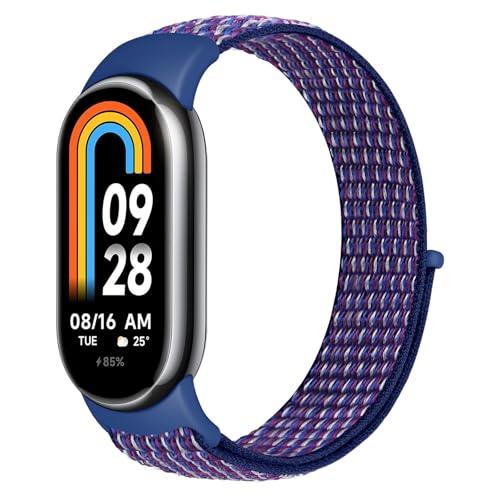 TumCez Cinturino in Nylon Compatibile con Xiaomi Smart Band 10/Xiaomi Smart Band 9/Xiaomi Smart Band 8 Cinturino per Donna Uomo