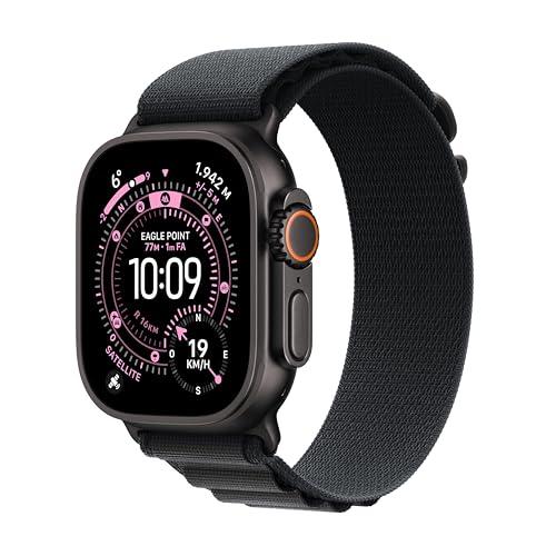Apple Watch Ultra 3 GPS + Cellular, Cassa 49 mm in titanio nero con Alpine Loop nero - Medium