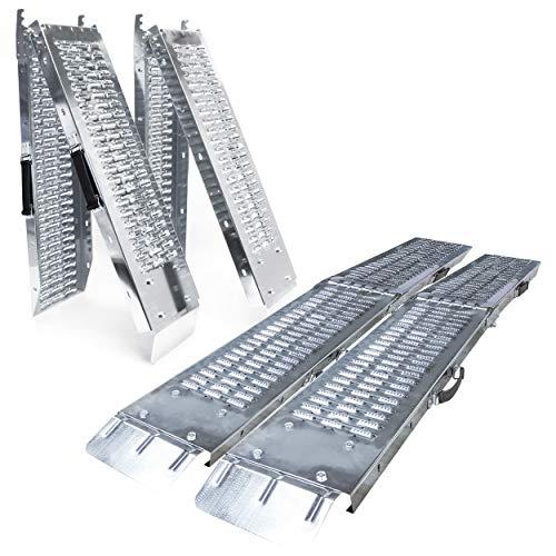 VOUNOT® Rampa Pieghevole, Rampe di Carico 400 kg Max, Rampa Pieghevole per Moto e Rampa di Accesso Resistente e Conveniente. Dimensioni 180 x 23 x 4,5 cm