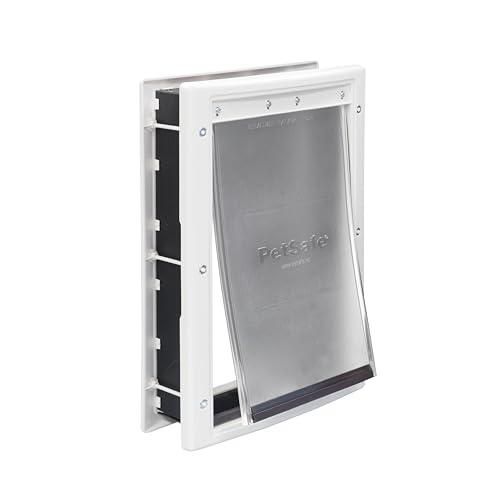 PetSafe, Gattaiola antiruggine in plastica, per Porte o pareti Interne ed Esterne, verniciabile, Facile da installare, Pannello di Chiusura Incluso, per Cani e Gatti Fino a 18,1 kg, Media