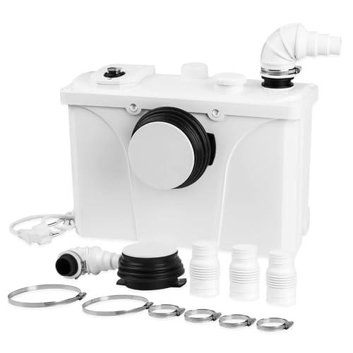 Sonnewelt 700 W pompa Trituratore WC Maceratore pompa da per acque luride 190L / min con lame in acciaio inox e carbone attivo, per doccia, wc e lavabo