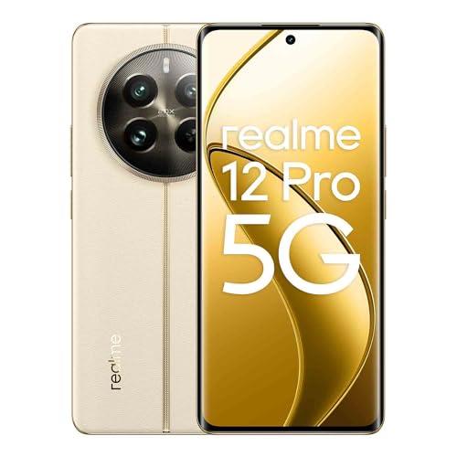 realme 12 Pro 5G Smartphone, 8+256GB, ritratto con teleobiettivo Sony Zoom ottico 2X, Fotocamera IMX882 OIS, Display curvo da 120Hz, Ricarica SUPERVOOC da 67W, Batteria massiva da 5.000mAh, beige