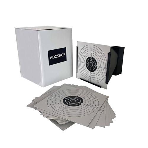 ADCSHOP. Raccogli proiettili Tiro Al Bersaglio, Ingoio Palle, Palle Per Bersaglio Da Caccia, Per Softair, Fucili Ad Aria Compressa. Con 50 Bersagli Standard 14 * 14 cm, Materiale In Acciaio