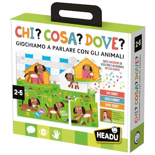 HEADU - Chi Cosa Dove - Giochiamo a Parlare Con Gli Animali! | Giochi Educativi 2 3 4 5 Anni, Sviluppo Linguaggio Bambini, Gioco Didattico, Giochi da Tavolo Bambini, Regalo Bambina, Regalo Bambino