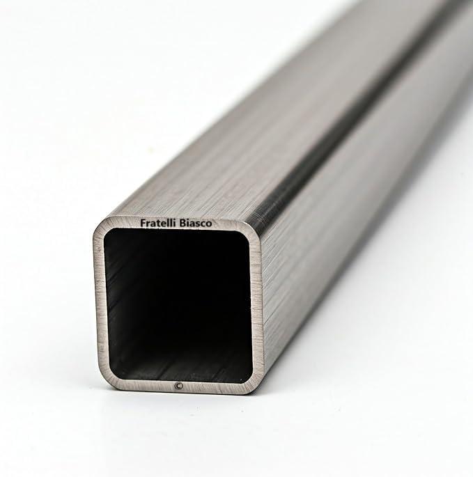 Tubolare Quadrato in Acciaio Inox Aisi 304 Lunghezza 1 Metro (10x10x1x1000 mm)
