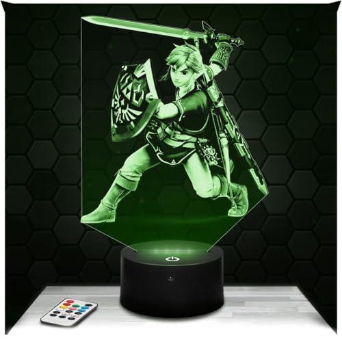 Lampephoto.fr - Lampada 3D Videogioco Z, Luce Notturna Tattile Videogioco Z Illusione 3D Led, Idea Regalo di Natale per Ragazzi e Ragazze Lampada da Notte per Bambini o Adulti TOP