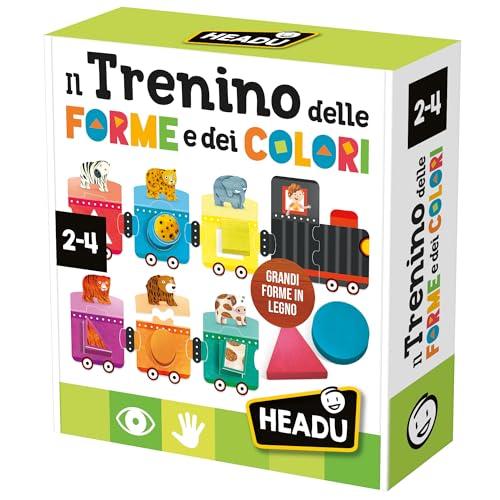 HEADU - Trenino delle Forme e dei Colori - Associa, Incastra e Gioca! - Un Gioco Educativo per Bambini dai 2 ai 4 anni - Made in Italy | IT61107