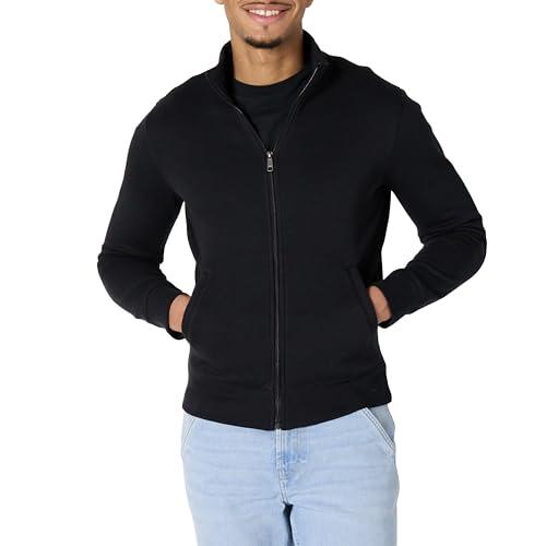 Amazon Essentials Felpa con Collo a Lupetto con Cerniera Integrale Uomo, Nero, M
