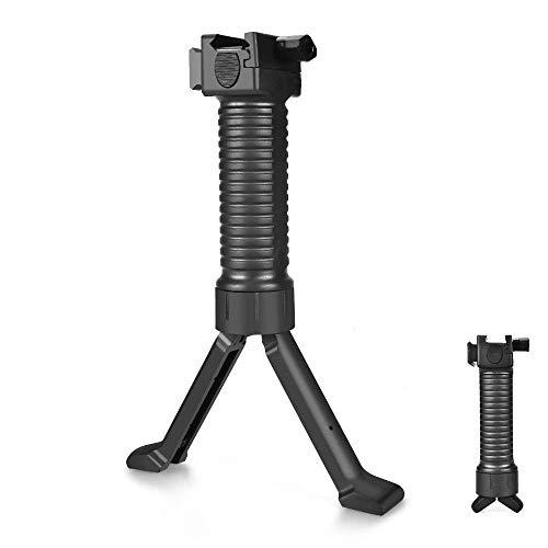 OTraki Bipiede con Impugnatura Forma a Y Vertical Foregrip Retrattile Si Estende da 16 a 22 cm Bipod Si Piega e Si Chiude