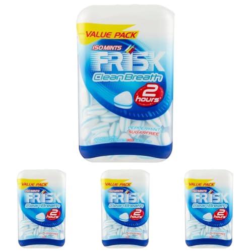 Frisk Clean Breath, Caramelle Dure Gusto Peppermint, Senza Zucchero, Due Ore di Freschezza, Microcompresse con Zinco, con Edulcoranti, 150 caramelle, Confezione da 1