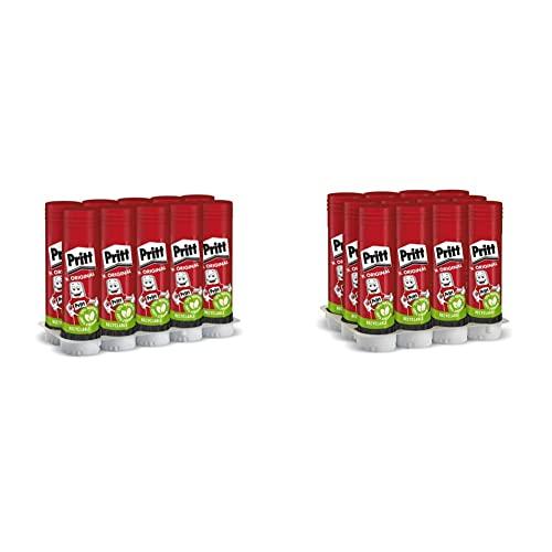 Pritt Colla Stick 10 x 43g, colla per bambini sicura e affidabile, colla Pritt per lavoretti e fai da te, con una tenuta forte per uso scuola e ufficio, 10 stick x 43g