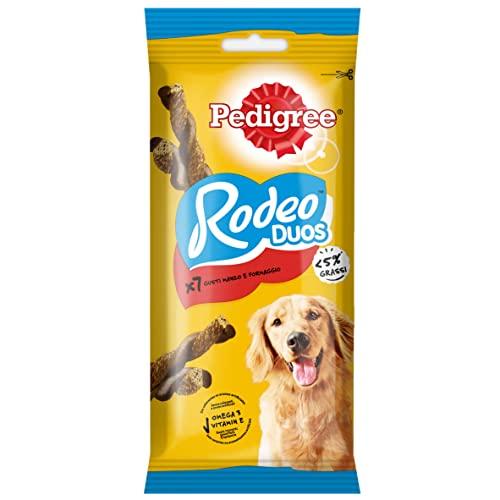 Pedigree Rodeo Ropper, Snack per Cani al gusto Manzo e Formaggio, 10 Confezioni da 123 g, 70 stick in totale