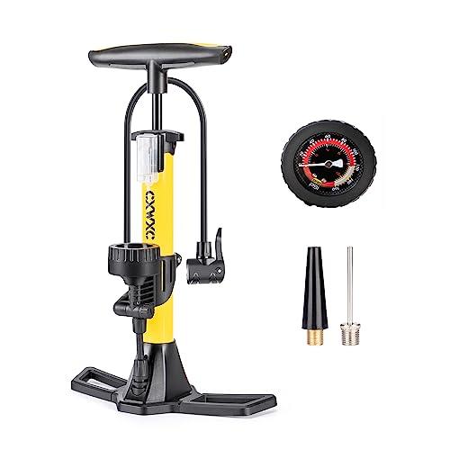 CXWXC Pompa per bicicletta tutte le valvole, pompa ad aria per bicicletta con manometro per indicatore di pressione 11 bar / 160 psi pompa da terra per bici da strada, e-bike, mountain bike