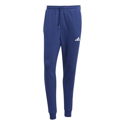 Adidas Homme Essential Three Stripes French Terry Pant, Dark Blue/White, XL