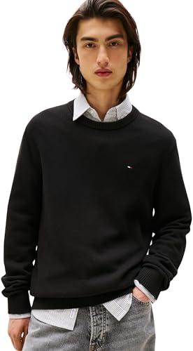Tommy Jeans Uomo Pullover Sweater Slim Fit, Nero (Black), XS