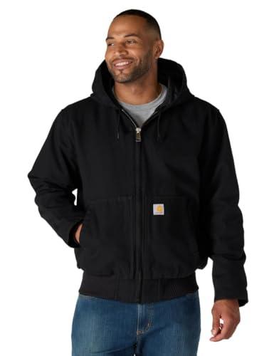Carhartt, Herren, Weite, isolierte Freizeitjacke aus ausgewaschenem Segelleinen, Schwarz, S