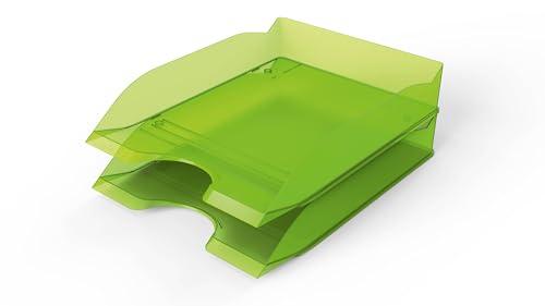 Durable Vaschette portadocumenti da scrivania BASIC A4, vaschette portadocumenti ufficio impilabili, rientranza frontale, 6 pezzi, verde chiaro, 1701674017