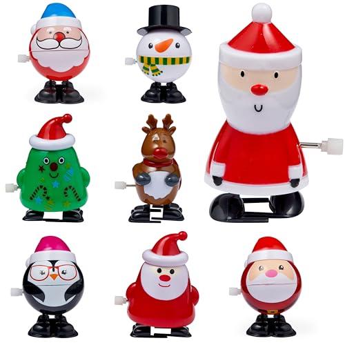 THE TWIDDLERS 8 Simpatici Giocattolo a Molla a Tema Natalizio - Personaggi Assortiti - Pensierino Perfetto per Le Feste - Sacchetti Regalini Natale Bambini Festa bomboniere