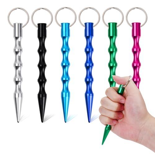 Dokeno 6 Pezzi Bastone Autodifesa Kubotan Con Impugnatura Ergonomica, Portachiavi Booster Pressione Per Emergenza