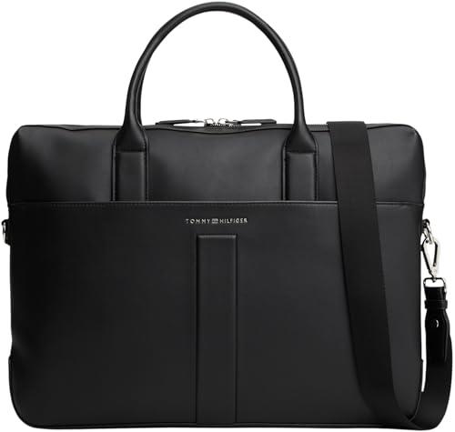 Tommy Hilfiger TH Relaxed Computer Bag Am0am13655, Borsa Uomo, Black (Black), One Size