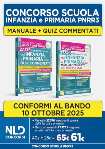 Concorso scuola PNRR3: kit con manuale di teoria + quiz commentati per la preparazione alla prova scritta Infanzia e Primaria 2025. Con espansione online