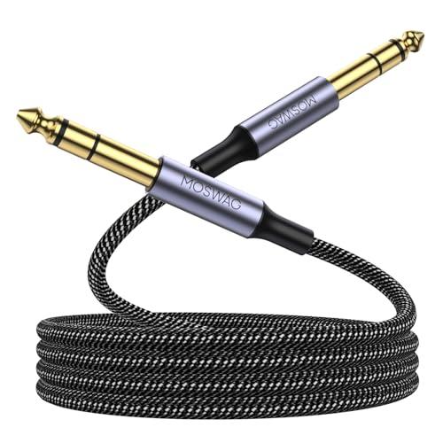 MOSWAG Cavo Jack 6.3 Stereo Cavo TRS Bilanciato in Nylon Intrecciato 3M