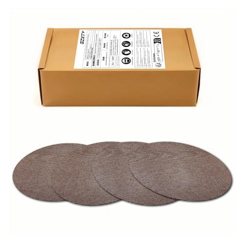 GZKTY 50 Pezzi Rete Dischi Abrasivi 125mm, Grana 320, Per Levigatrice Orbitale da 125mm e Levigatrici per Legno per la levigatura di superfici dure, legno, stucco, vernice, metallo