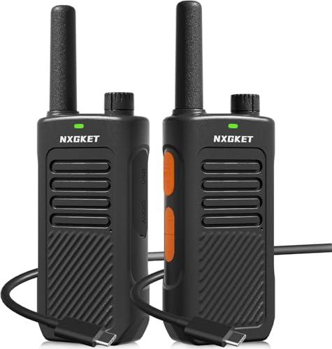 Walkie Talkie a Lungo Raggio, Walkie Talkie Professionali PMR446 per Adulti, con Batterie Ricaricabili da 1500 mAh, 16 Canali, Radio Bidirezionale per Lavoro, Comunicazione