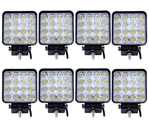 8X Fari a LED 48W,Grado di Protezione IP67,da Lavoro o per Fuoristrada