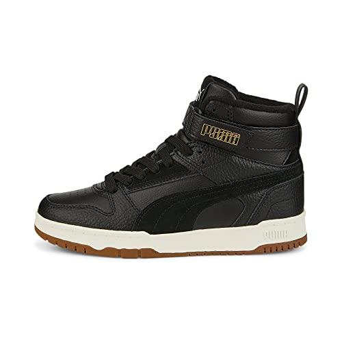 PUMA RBD Game WTR Jr - Scarpe da Ginnastica Gioventù Unisex, PUMA Black-PUMA Black-PUMA Team Gold,