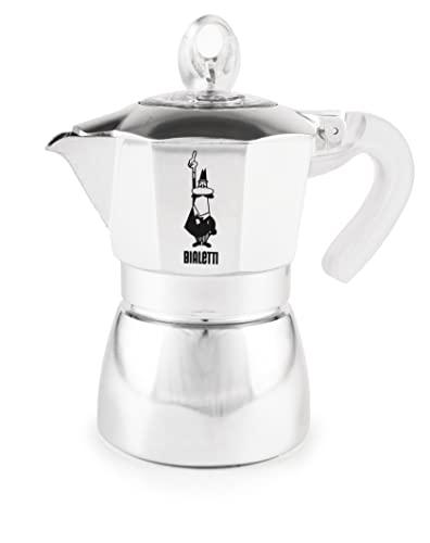 Bialetti Caffettiera Dama Pure Ice, 3 Tazze, Non Adatta a Induzione, 3 Tazze (159ml), Alluminio