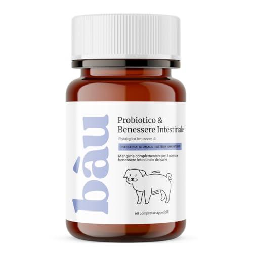 bàu Probiotici per Cani, Fermenti Lattici Cane, Supporto Gastrointestinale Cane, Probiotico Digestivo per Cani Prurito, Integratore Diarrea Cane con Ingredienti Naturali