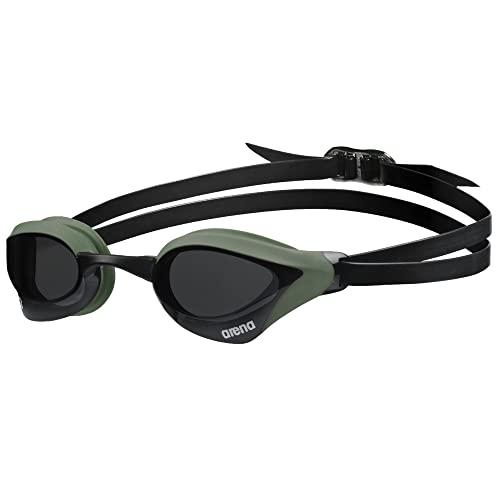ARENA Cobra Core Swipe Occhialini Nuoto da Gara Unisex Adulto, Occhialini Piscina con Lenti Curve, Anti-Appannamento, Protezione UV, 5 Ponti Nasali Intercambiabili