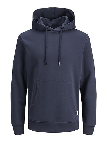 JACK & JONES JJEBASIC SWEAT HOOD NOOS, Felpa con cappuccio, Uomo, Navy Blazer, M