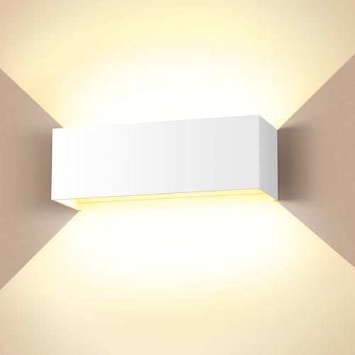 Cwycfw Lampada da parete a LED da 36 W, per interni/esterni, fascio di luce regolabile su e giù, luce bianca calda, 3000 K, per esterni, IP65, impermeabile