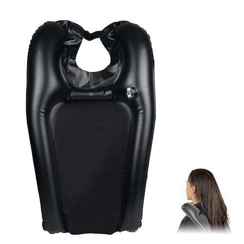 Voarge Lavatesta Portatile per Parrucchieri, Poggiatesta per Lavare Capelli Lavandino Casa, Lavabo Gonfiabile per Capelli, Lavatesta Portatile per Anziani, Incinte, Disabili, Parrucchieri