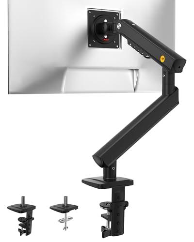 NB Ergonomic Supporto per monitor da 17 a 32 pollici, braccio porta monitor con capacità di carico fino a 9 kg | Molla meccanica, installazione rapida del pannello | VESA 75 e 100 mm (Nero)