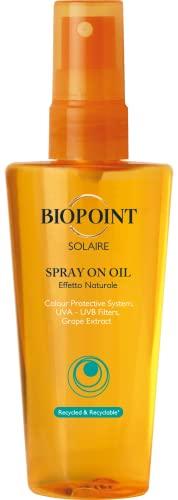 Biopoint Solaire - Spray On Oil, Olio Capelli Solare Senza Risciacquo, Azione Idratante e Nutriente, Dona Protezione dalla Secchezza e Luminosità, Effetto Naturale, 100 ml