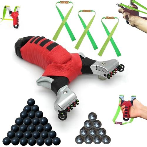 Kit Professionale per Tiro al Bersaglio - Alta Resistenza e Precisione per Allenamento e Divertimento (Include Elastici, Palline d'Argilla e Sfere d'Acciaio)